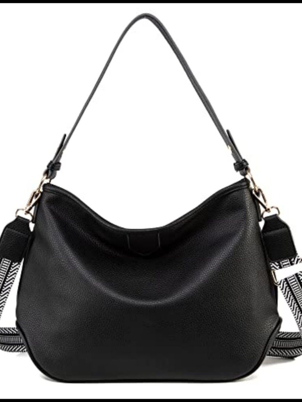 Vegan Leather Hobo Shoulder Bag Medium Lightweight Everyday Handbag